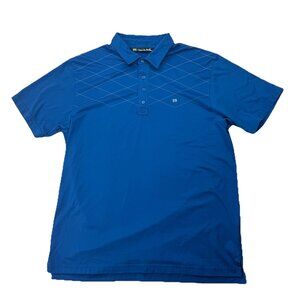 Travis Mathew Mens XL Blue Short Sleeve Golf Polo Shirt
